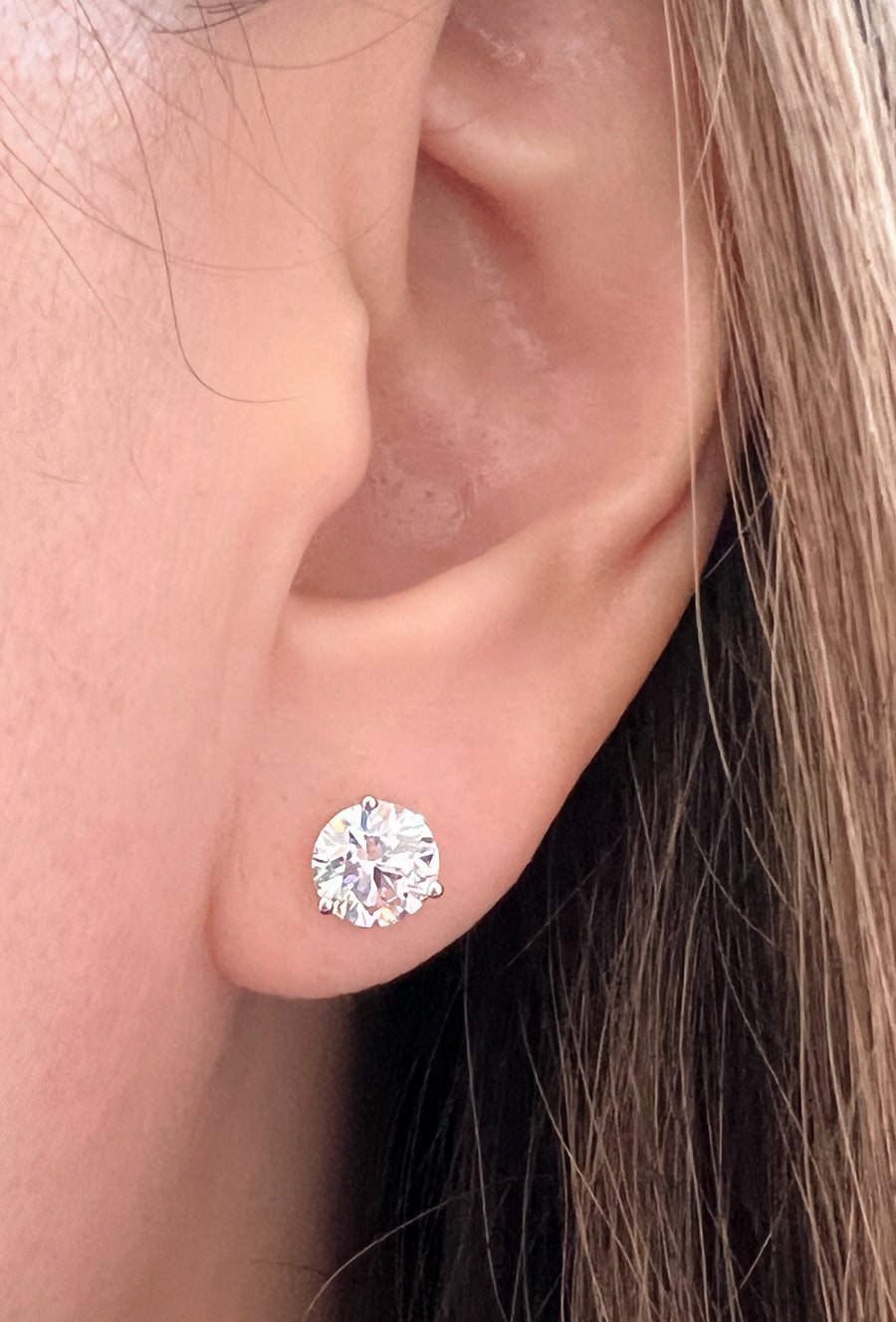 2.55cts FVVS2/FVS1 Lab Diamond Earrings