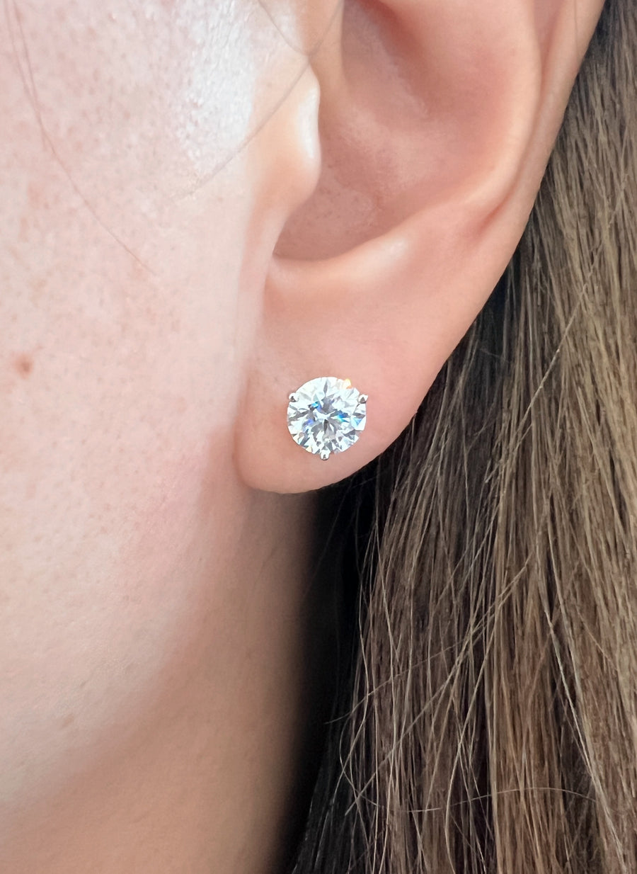 3.02cts DVS1/VS2 Lab Diamond Earrings