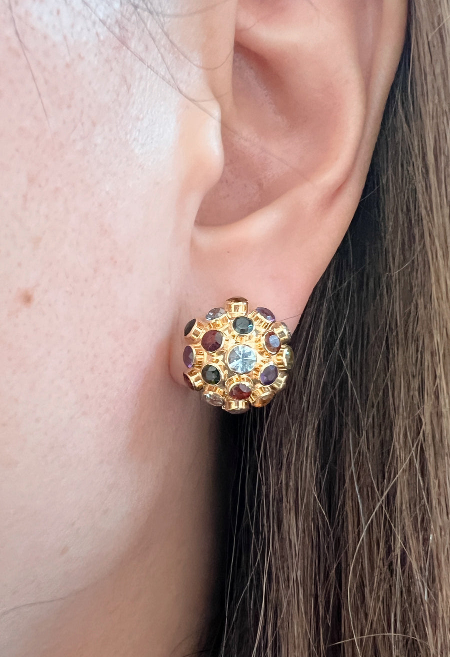 Multi Stone Vintage "Sputnik" Earrings