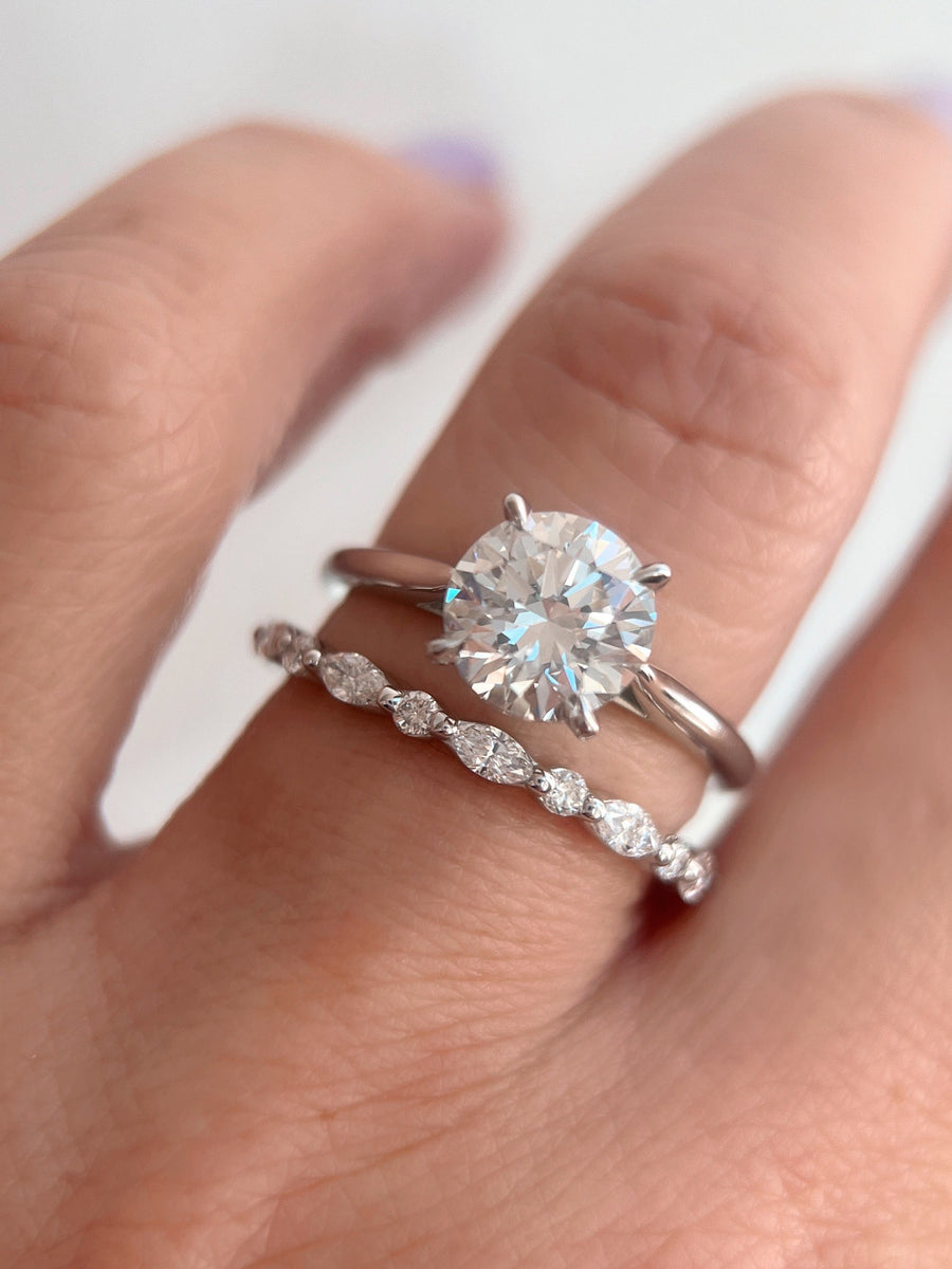 1.72cts HSI2 Round Brilliant Diamond Platinum Engagement Ring