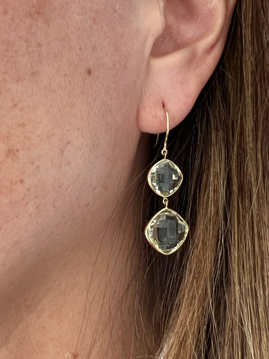Pressiolite Double Drop Earrings