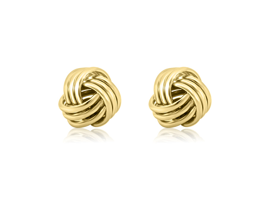 Vintage Gold Knot Stud Earrings