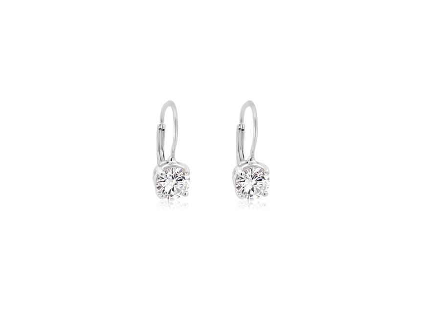 1.29cts I/JVS2 Diamond Plat Drop Earrings