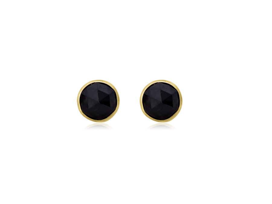 Small Sanctum Ord Black Diamond Stud Earrings