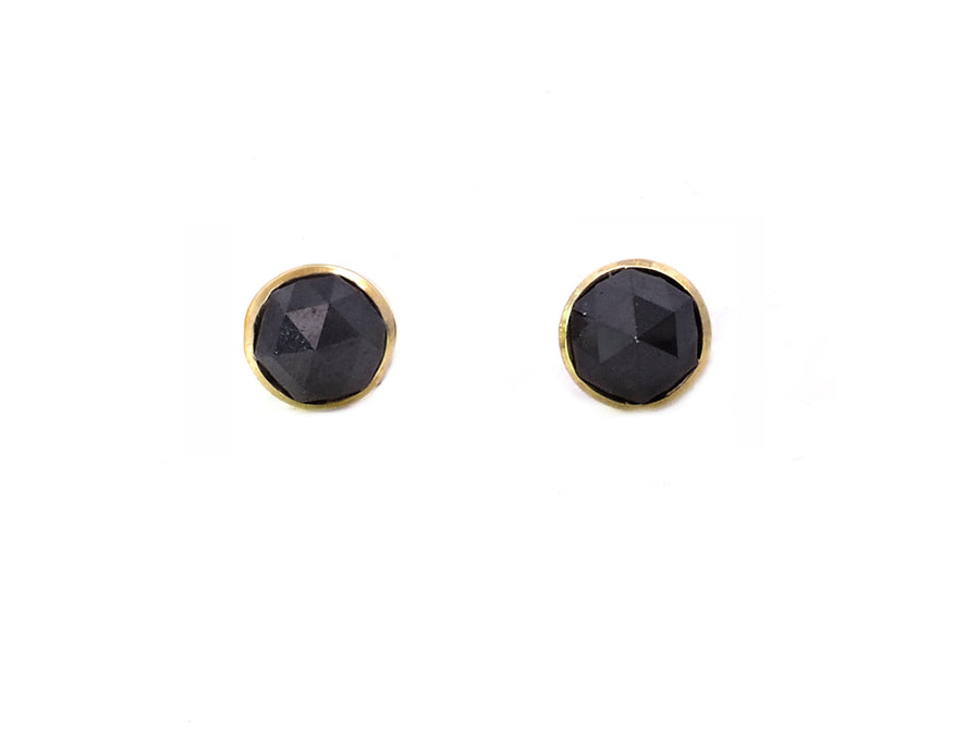 Small Sanctum Ord Black Diamond Stud Earrings