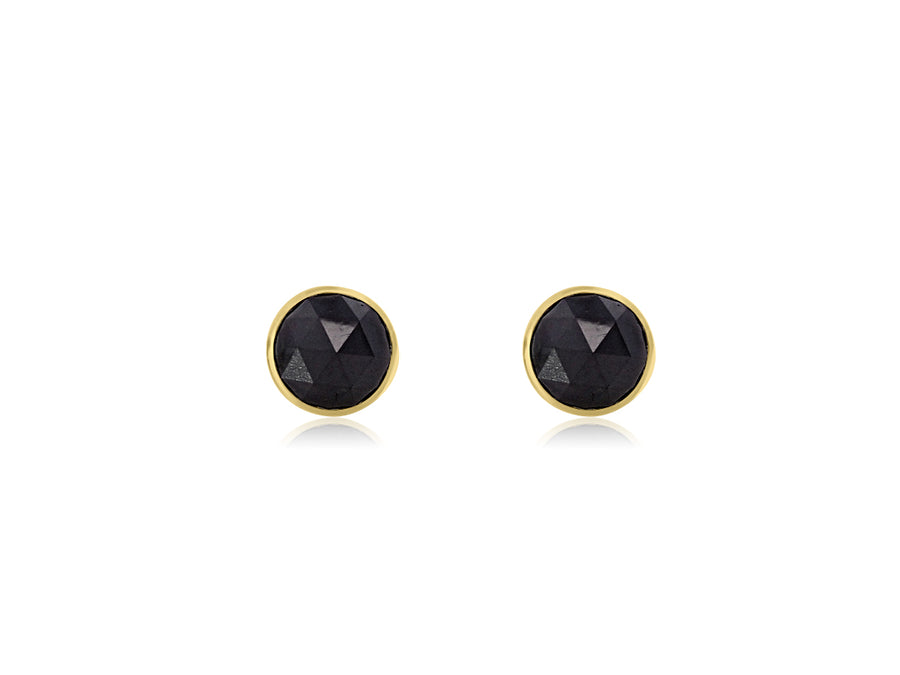 Large Sanctum Ord Black Diamond Stud Earrings