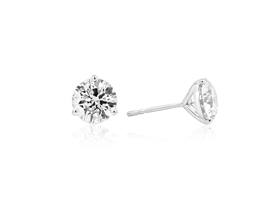 3.04cts DVS1/FVVS2 Lab Diamond Stud Earrings