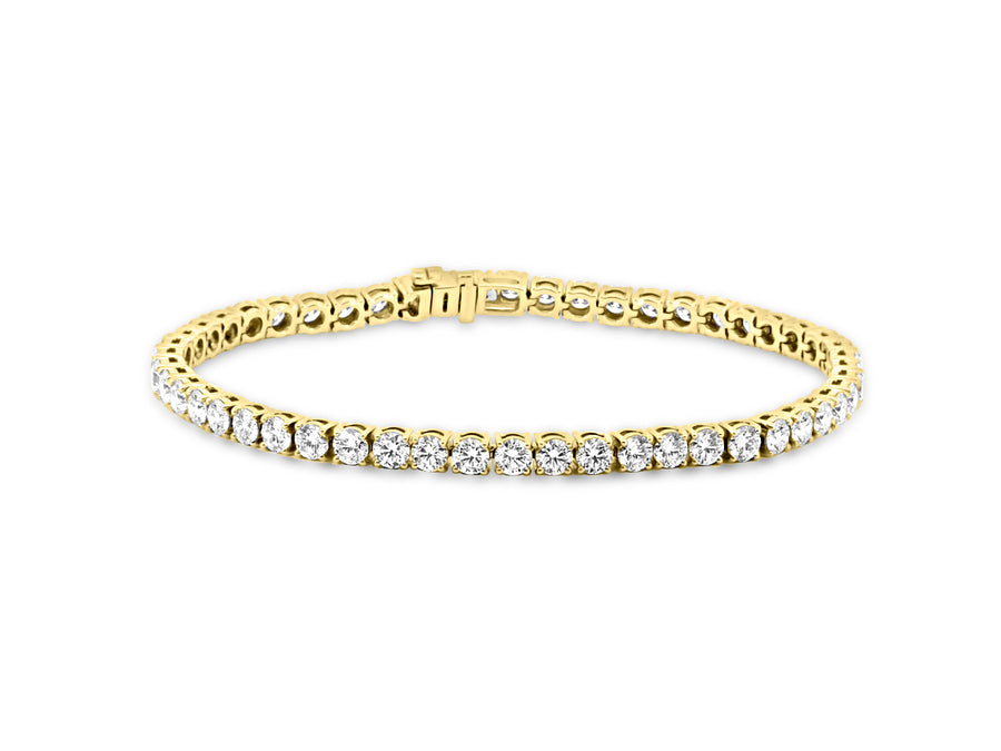 5.80ct EVS Lab Diamond Gold Tennis Bracelet