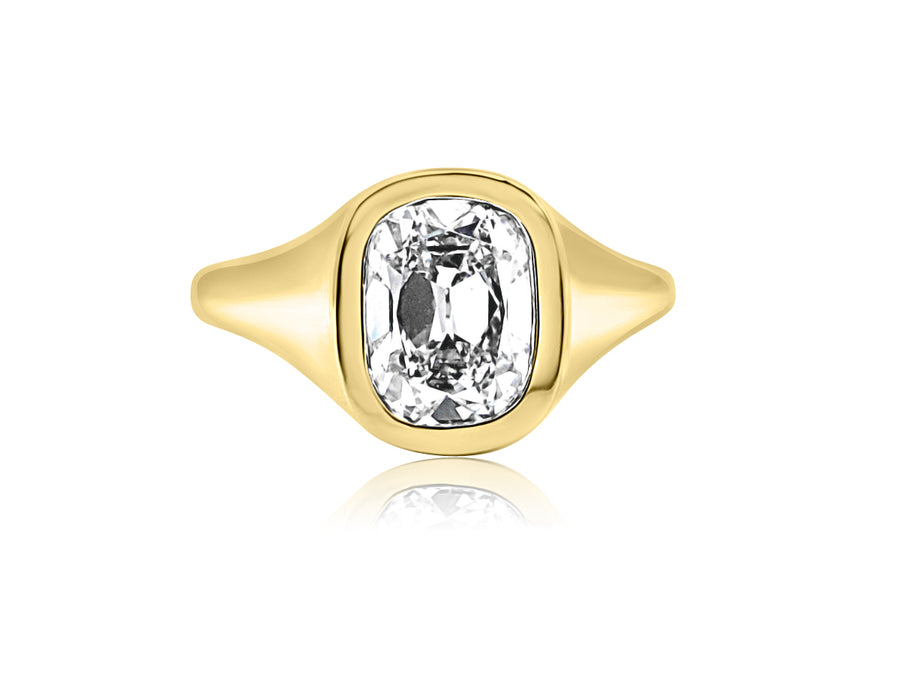 3.07cts EVS1 Antique Cushion Lab Diamond 'Kaia' Ring