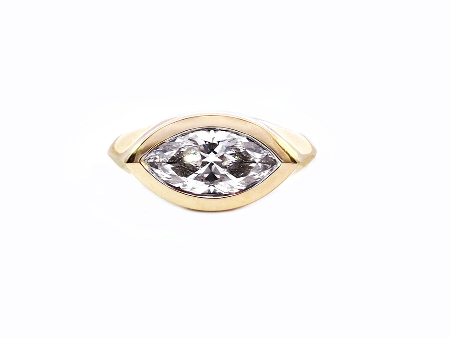 2.50cts EVS1 Marquise Lab Diamond 'Kaia' Ring