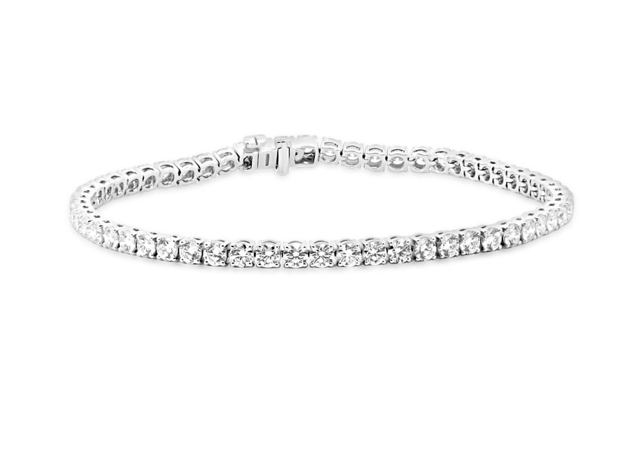 5.18cts EVS Lab Diamond White Gold Tennis Bracelet