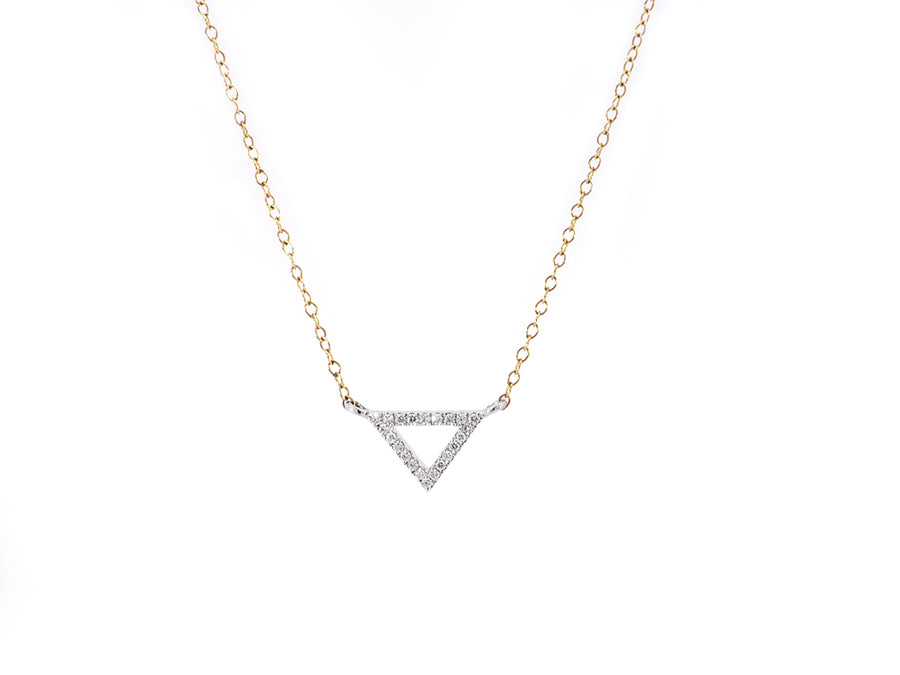 Diamond Triangle Gold Necklace