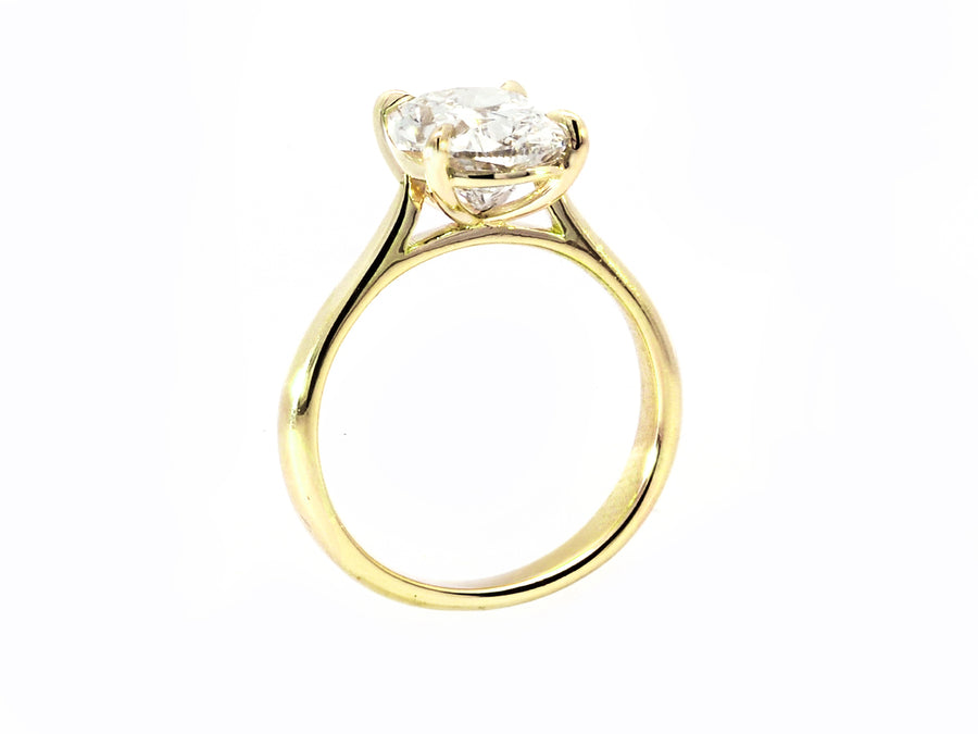 3.05ct FVVS1 Cushion Lab Diamond Aura Cathedral