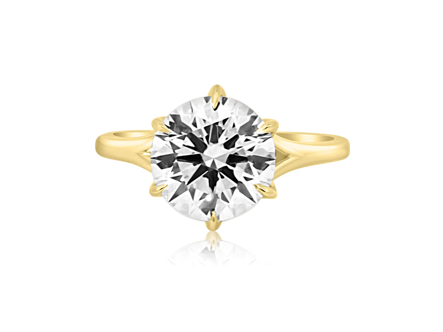 3.01ct EVS1 Round Brilliant Lab Diamond Solaire Ring