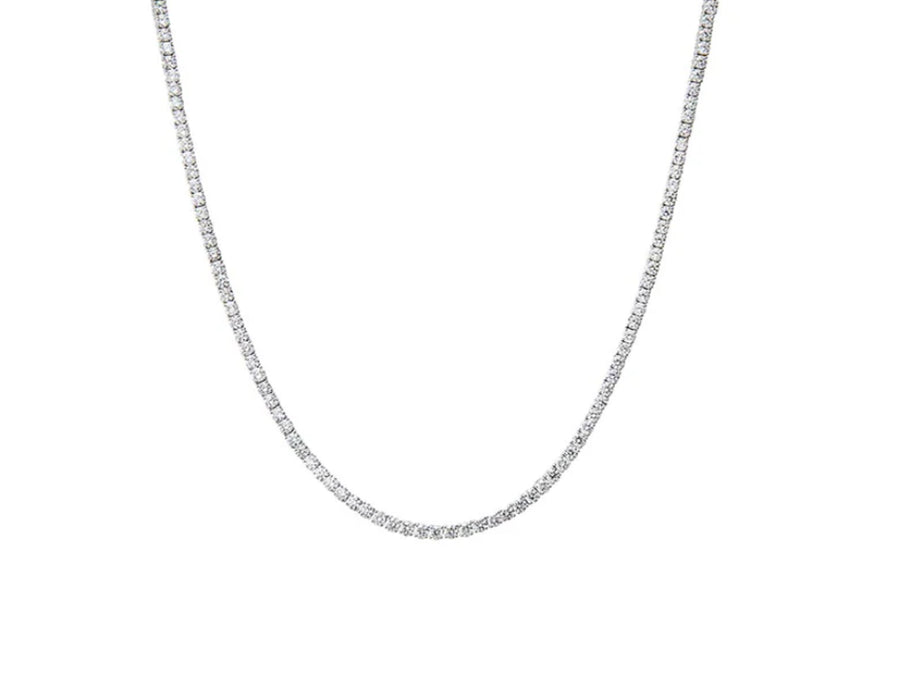 5.58ct EVS WG Lab Dia Tennis Necklace