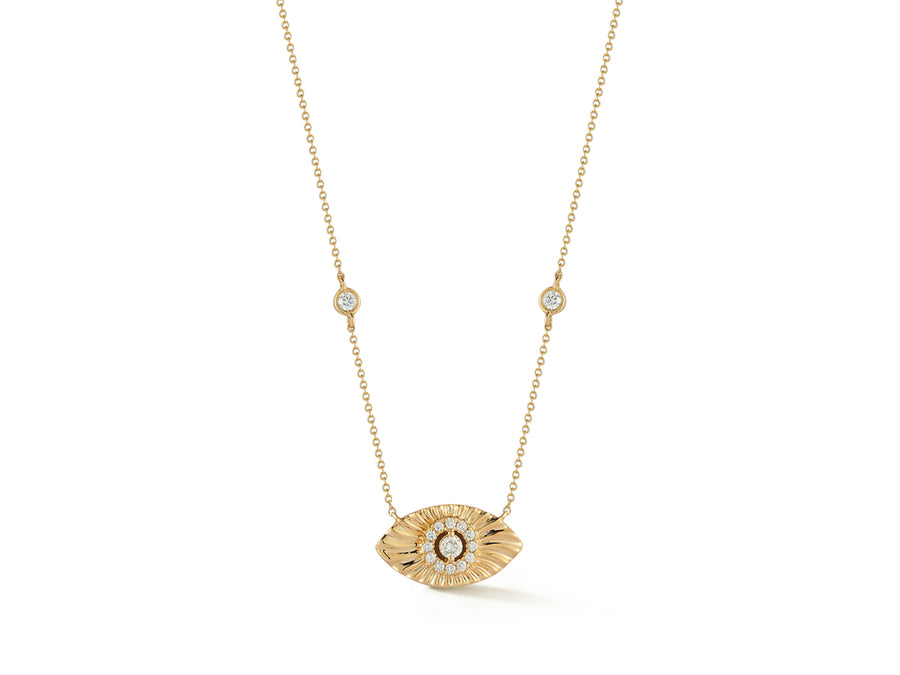 Teddi Paige Gold Evil Eye Necklace