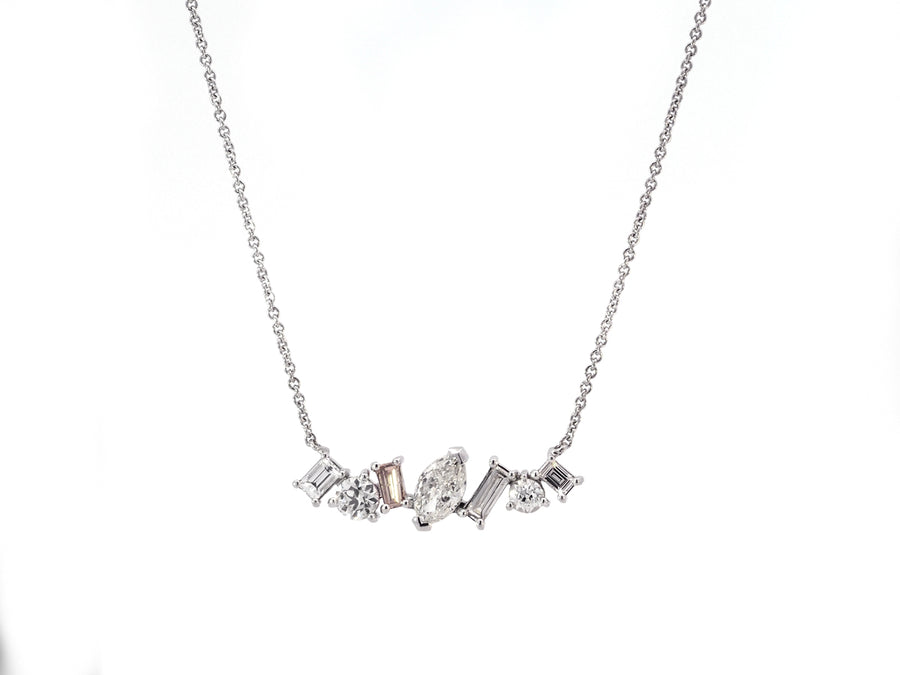 Mixed Diamond White Gold Pendant