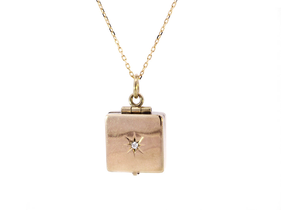 Vintage Square Diamond Locket