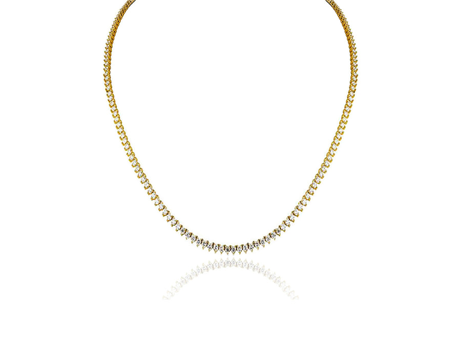 Gold Diamond Tennis Necklace