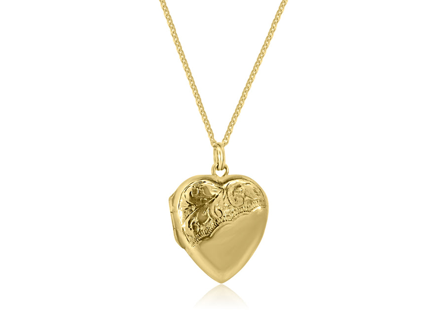 Vintage Heart Yellow Gold Locket