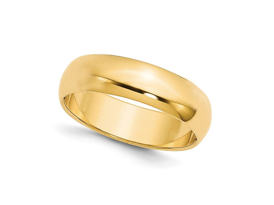 6mm Half Round 14k Gold Band