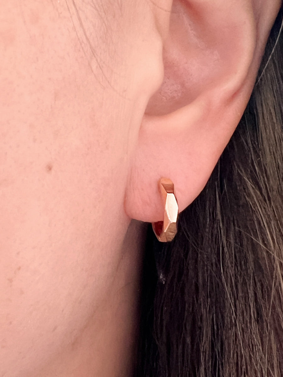 Spectra Rose Gold Hoop Earrings