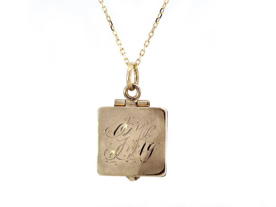 Vintage Square Diamond Locket