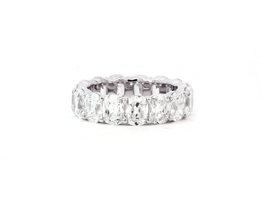 7.90cts FVS1 Antique Cushion Lab Diamond Eternity Ring