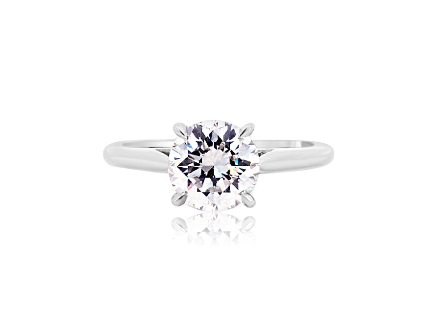 1.72cts HSI2 Round Brilliant Diamond Platinum Engagement Ring