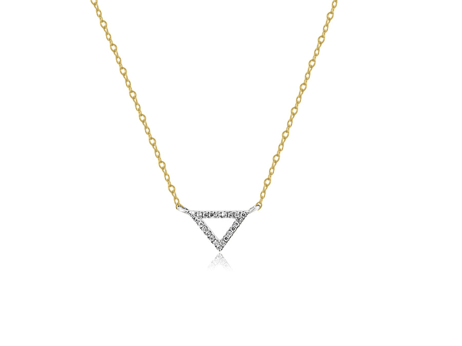 Diamond Triangle Gold Necklace