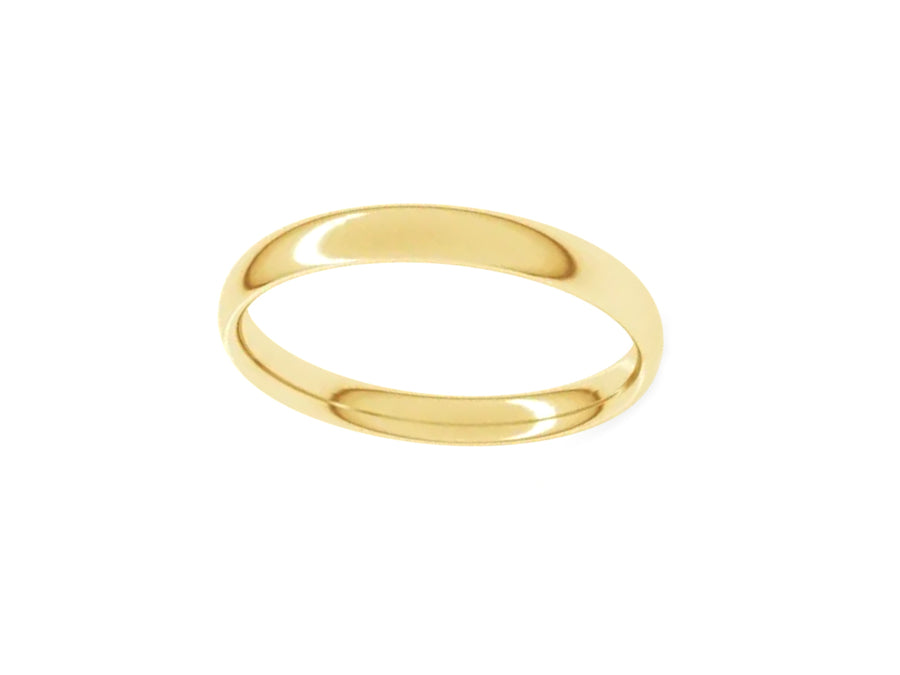 3mm Low Dome Gold Band