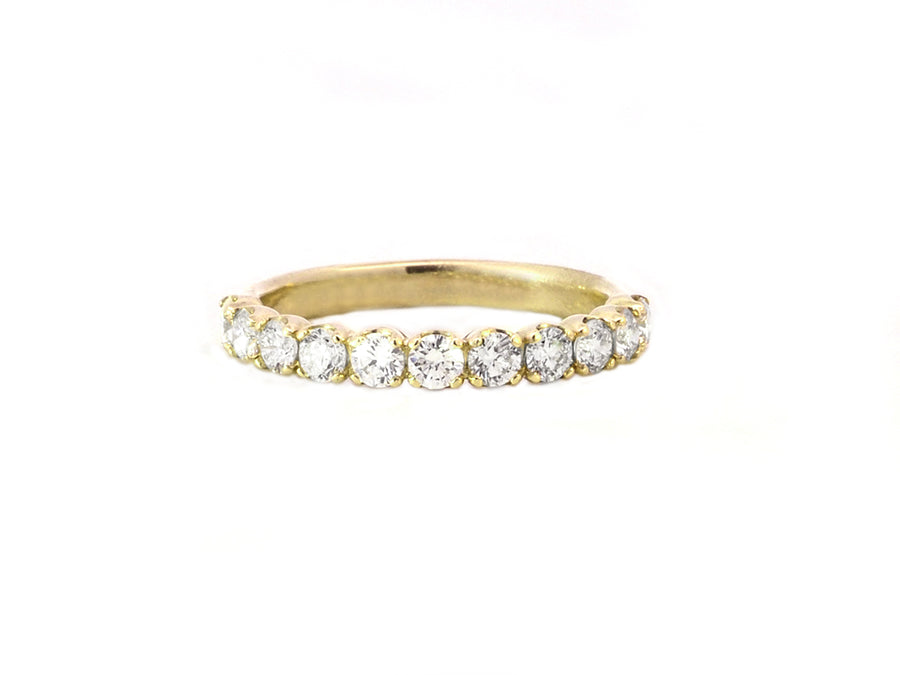 0.79ct Dia Shared Prong Half Eternity Ring