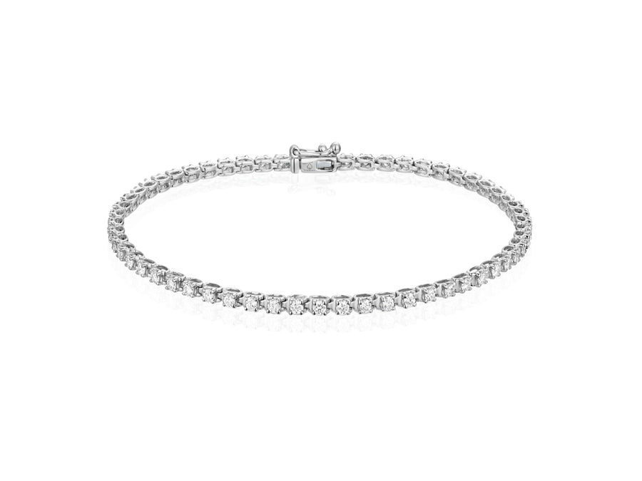 1ct White Gold Diamond Tennis Bracelet