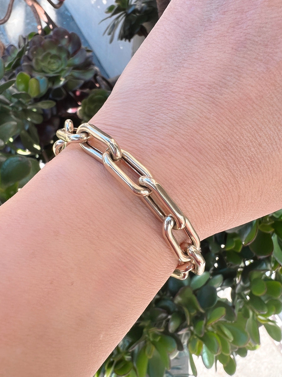 Handmade Gold Link Bracelet