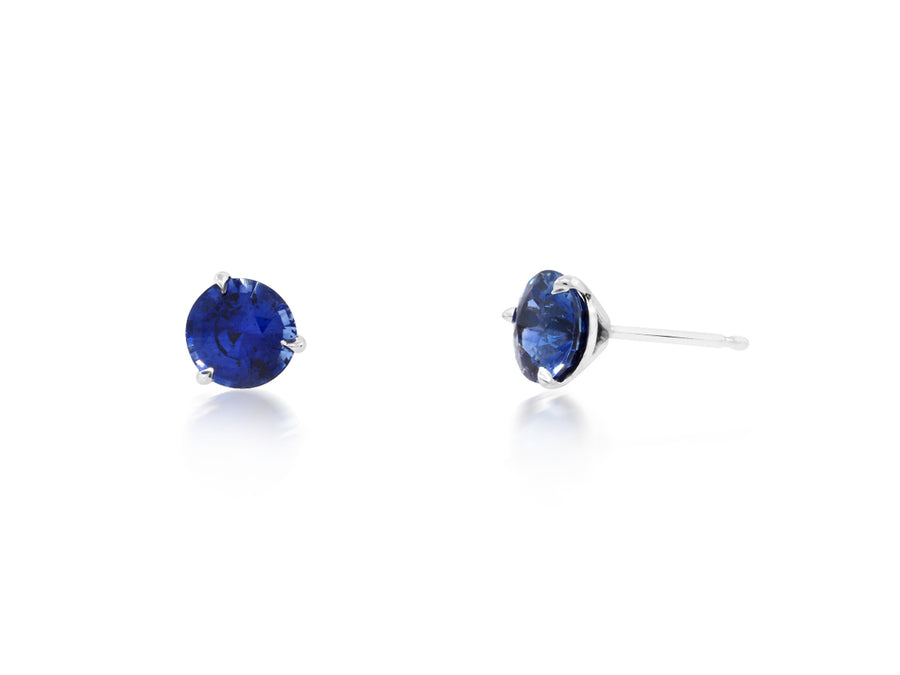2.05ct Blue Sapphire Stud Earrings