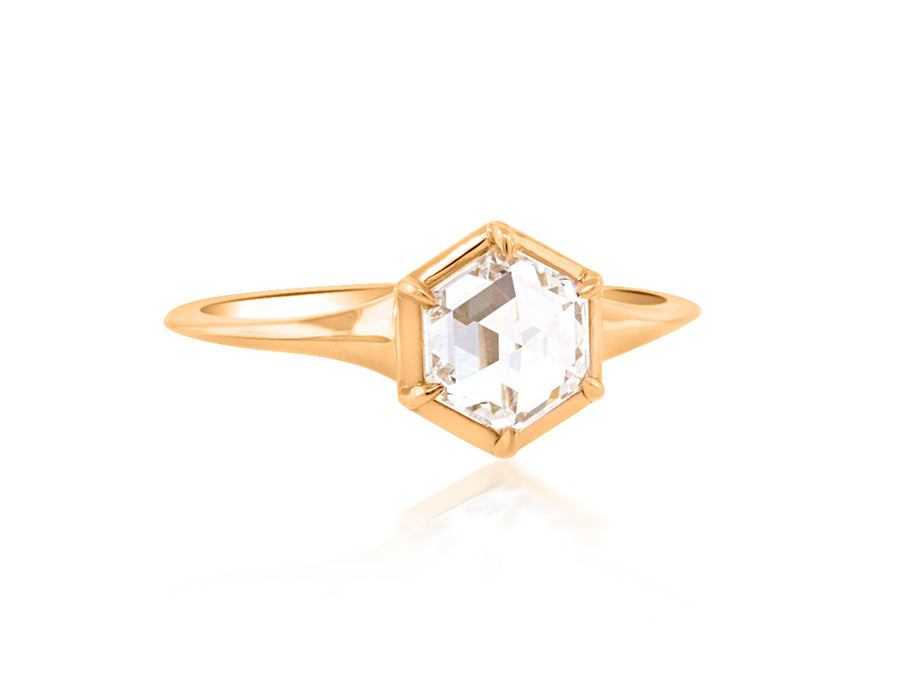 1.00ct HSI2 Hexagonal Diamond Astrid Ring