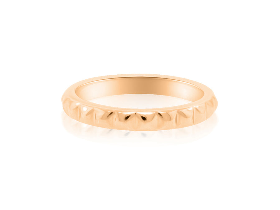 Spike Pattern Rose Gold Band