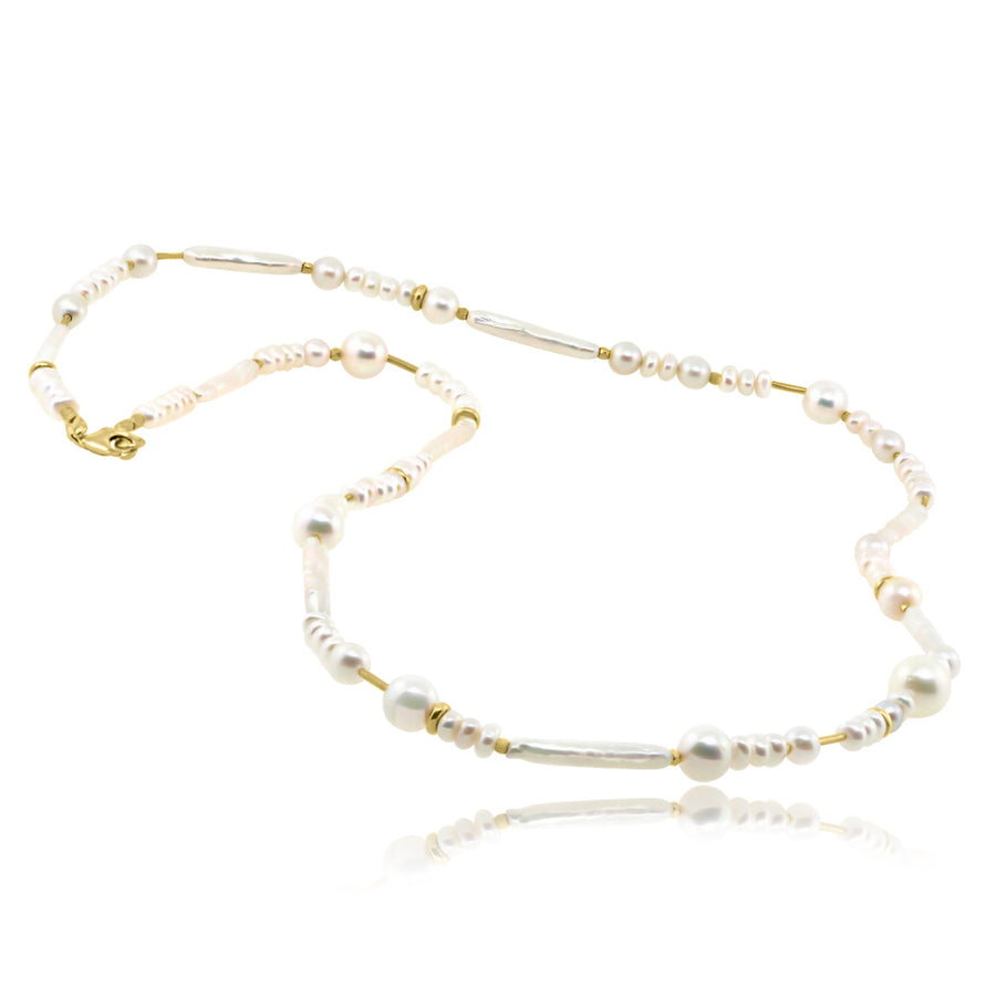 Mixed Pearl Confetti Necklace
