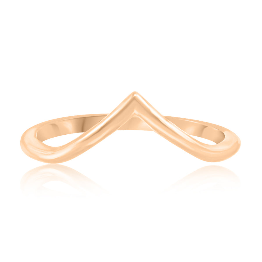 Vita V-Shaped 18 Karat Rose Gold Ring
