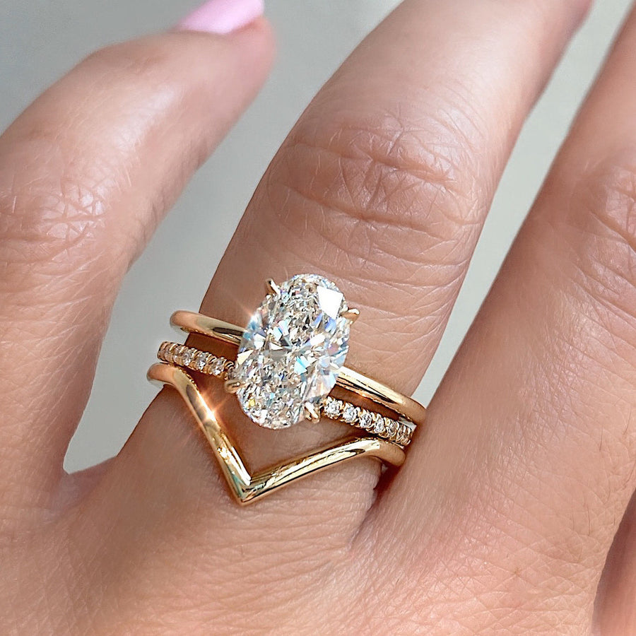 Vita V-Shaped 18 Karat Rose Gold Ring