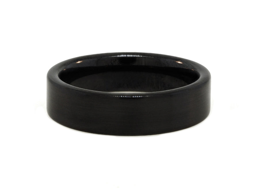 6mm Black Ceramic Flat Band
