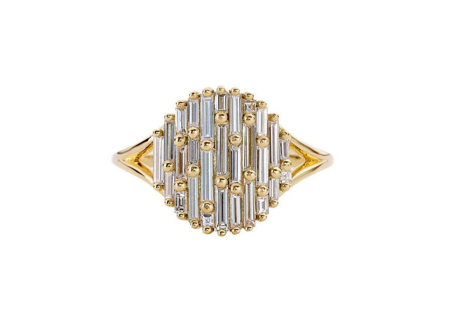 Light Catcher Baguette Diamond Cluster Ring