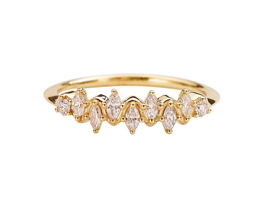 Marquise Diamond Wave Ring