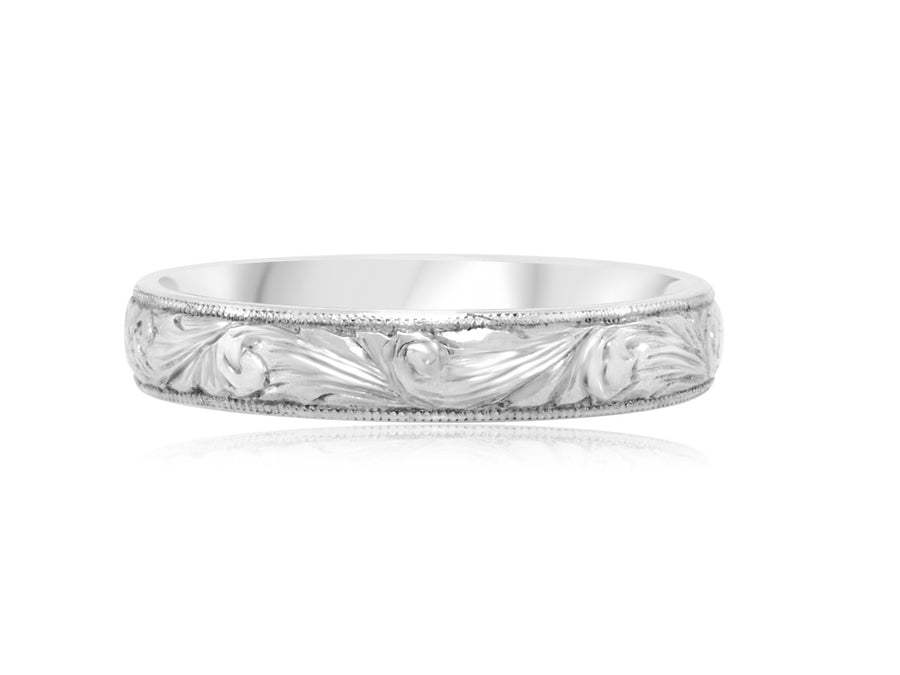 Scroll Patterned Engraved Band