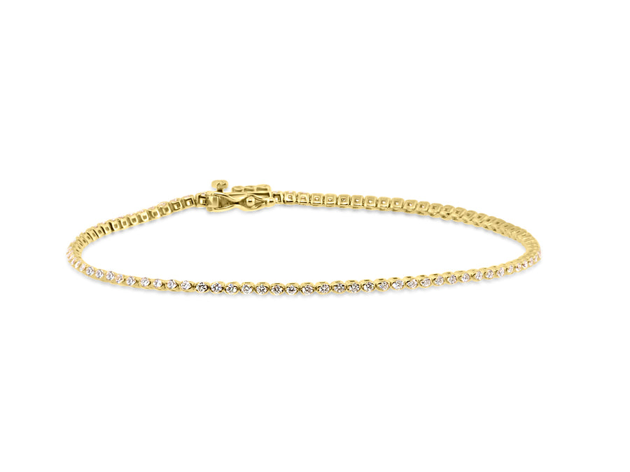 Mini Gold Diamond Tennis Bracelet