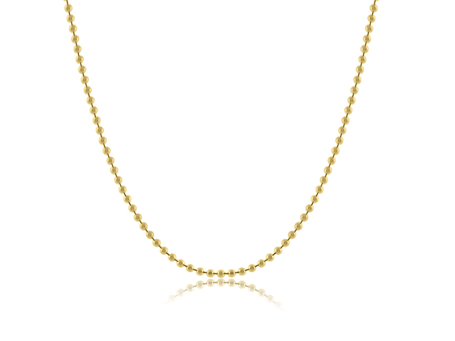 Gold Ball Link Chain Necklace