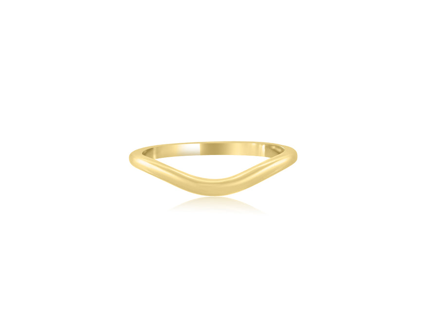 Curved Yellow Gold Band