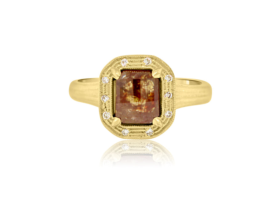 Brown Diamond Yellow Gold Ring