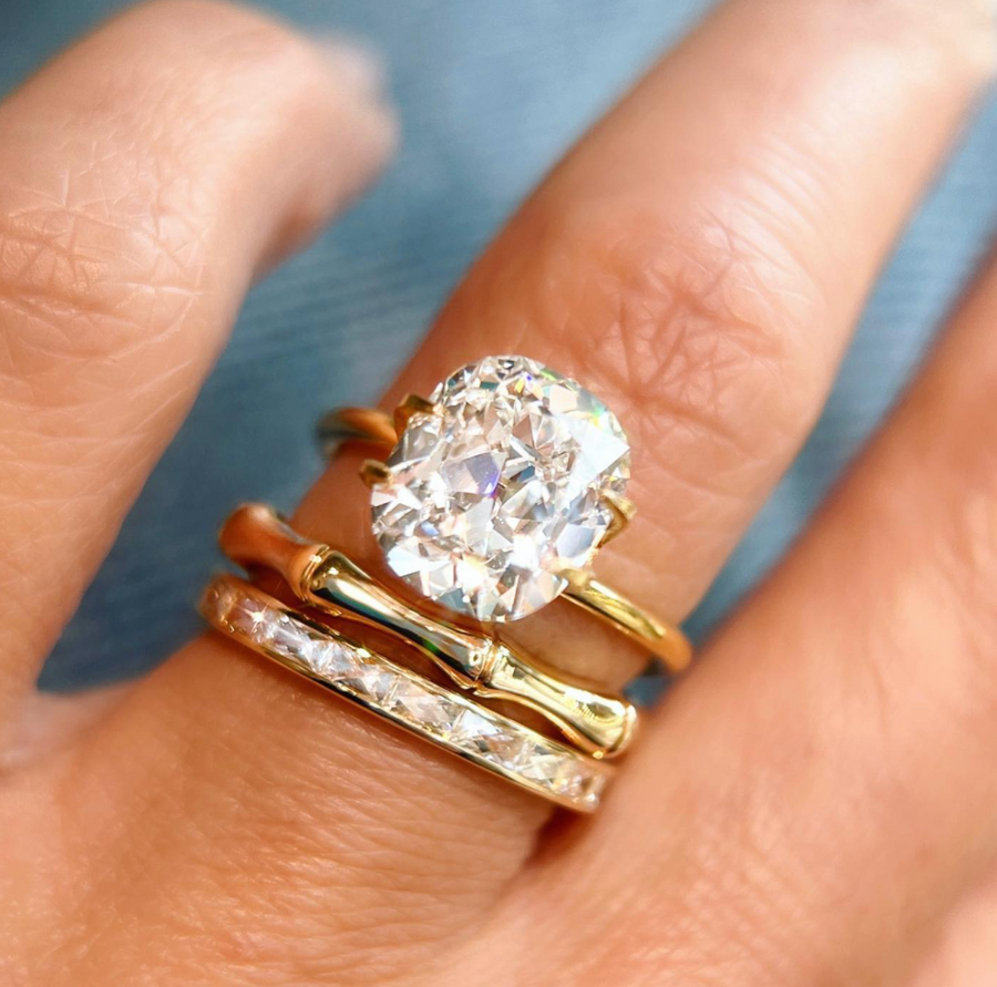 French cut baguette diamond band Outlet