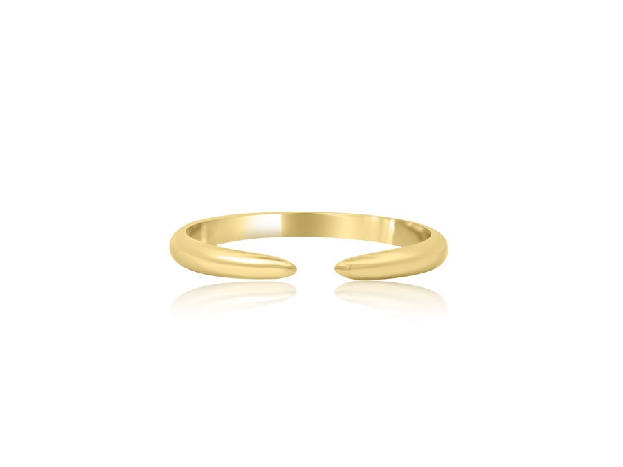 Gold Open Spike Cuff Ring